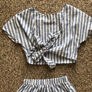 Two piece striped set
